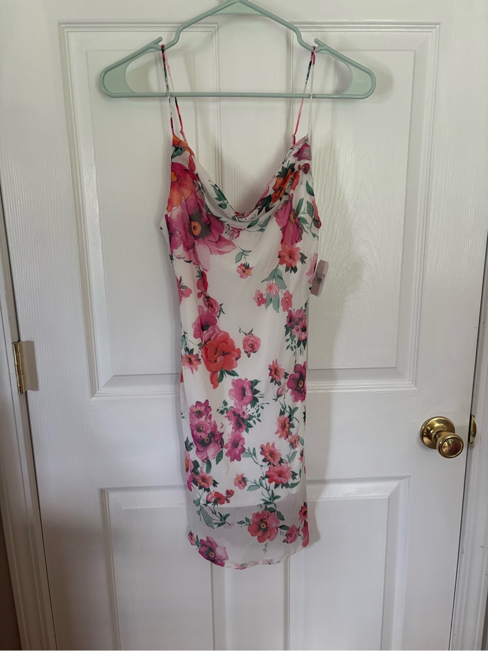 Altar'd State White Floral slip Mini Dress NWT
